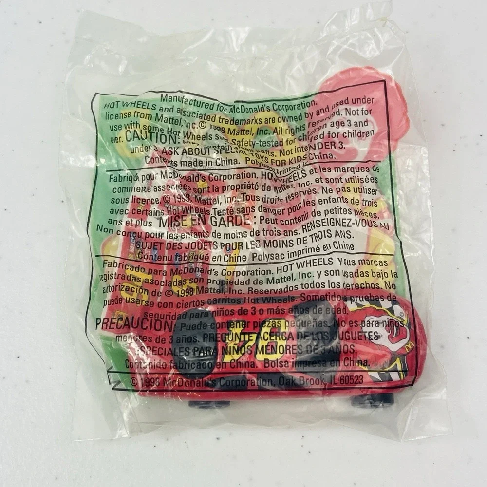 McDonalds Ronald Nascar Vehicle Mattel Hot Wheels Toy 1998 Happy Meal Toy New